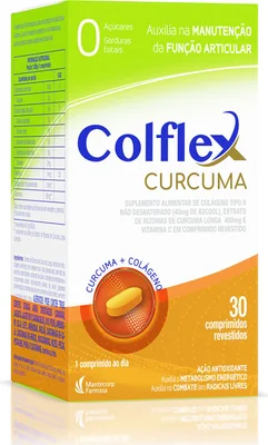 Colflex Cúrcuma, caixa com 30 comprimidos